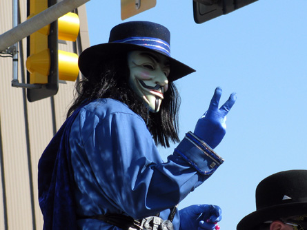 Guy Fawkes Guy Fawkes giving the V.